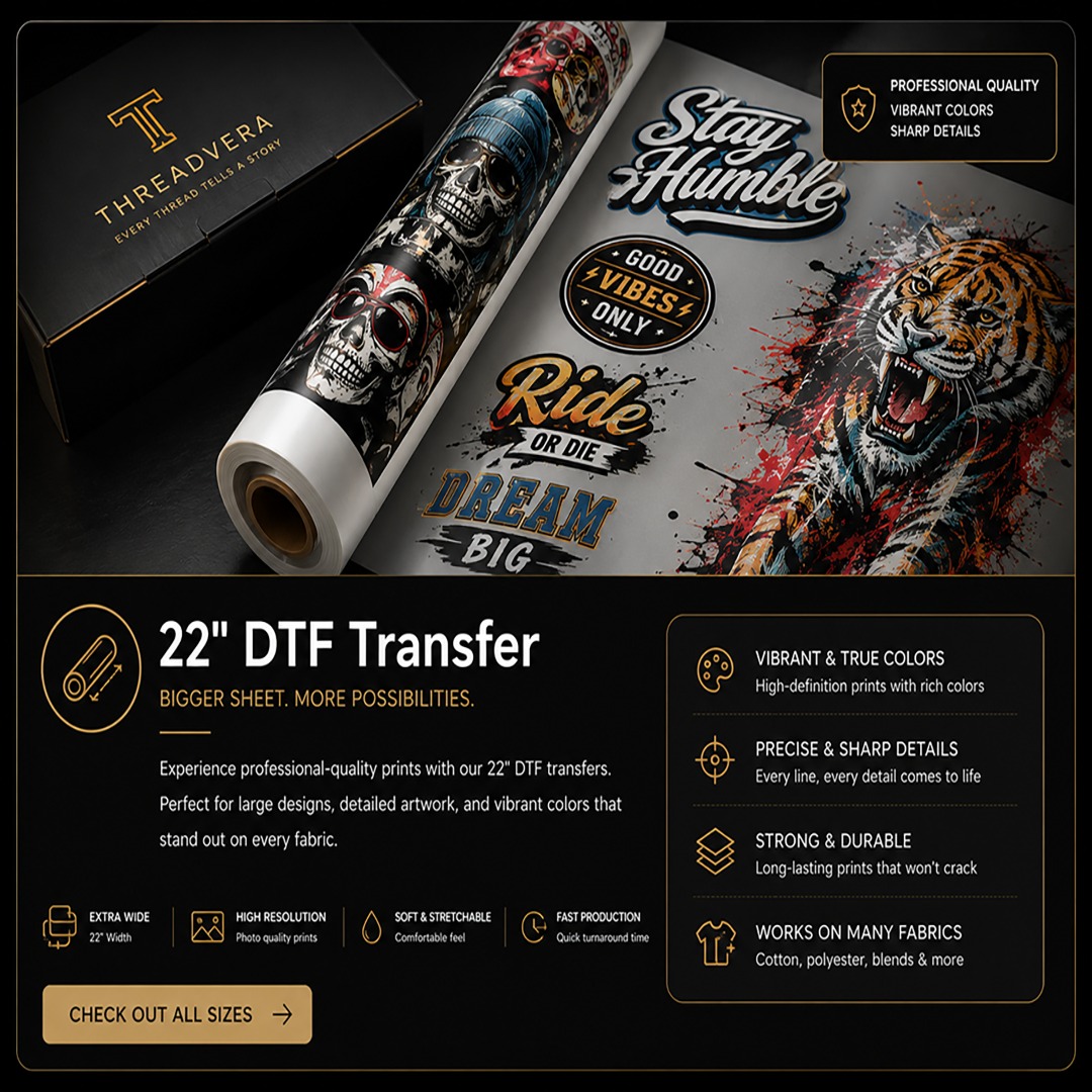 22DTF 22" DTF Transfer Sheet - Image 1
